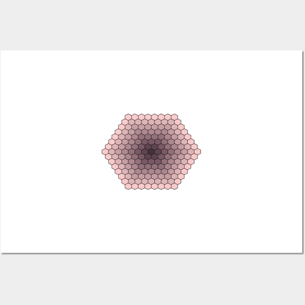 Honeycomb design in rose quartz and bodacious colour Wall Art by DavidASmith